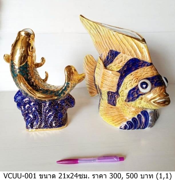 陶瓷金鱼摆件